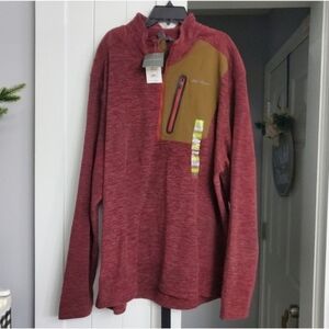 Eddie Bauer Burgandy Quarterzip Men's Fleece. NEW!